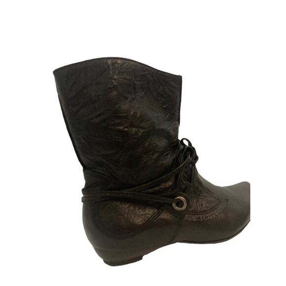 Vintage 80's Black Leather Boots - BOCAGE - Size 6 - Picture 5 of 11